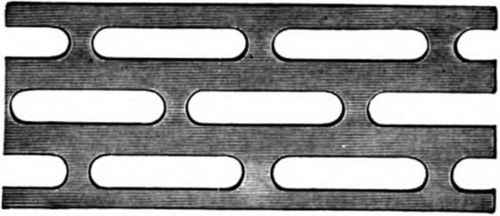The perforations by Collin were oblong. An opening of 165/1000 of an inch in width has finally been accepted as correct.