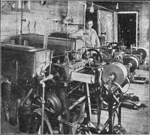 Weed sheeters forced the wax through a narrow slot after which it was wound on spools like a ribbon.
