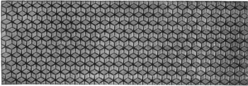 Comb foundation is made by impressing thin sheets of beeswax with the size and shape of the base of worker cells.