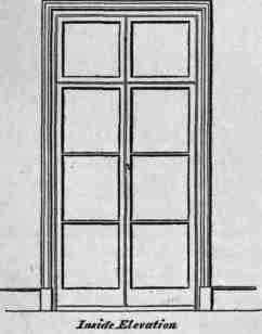 Fig. 550. French or Casement Windows are those in which the sashes are hinged vertically and open like a door.