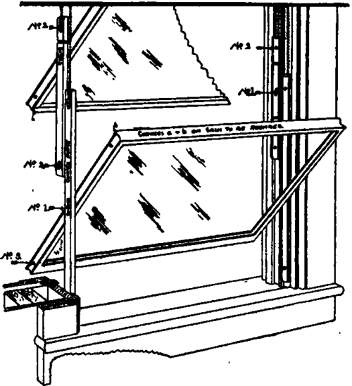 Fig. 106.   Bolles' Patent Revolving Sash.