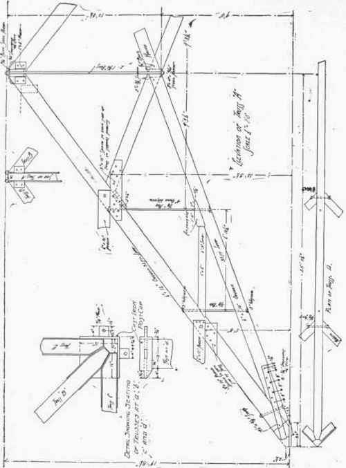 Fig. 163.   Dimensions of Diagonal Truss.