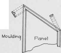 Fig. 43. Panel in Spandrel, Showing Miters on Moulding, and Shape of Section.