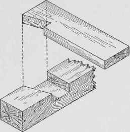 Fig. 53. Dovetail Halved Joint with One Flare