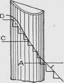 Fig. 65. Laying Out Treads and Risers around a Drum.