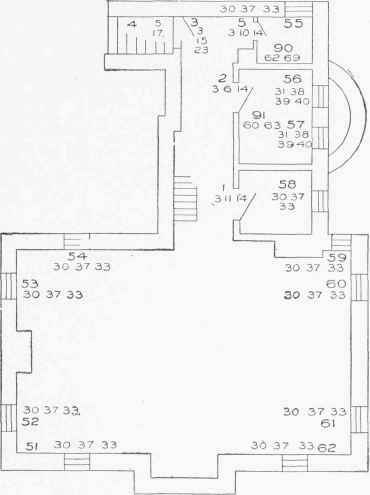 Fig. 68. Basement Plan with Hardware Items Indicated.