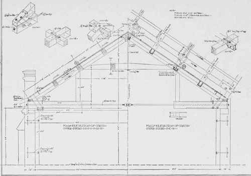 STRUCTURAL WOODEN ROOF TRUSS IN FIRST PRESBYTERIAN CHURCH, SYRACUSE, N. Y.
