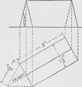 Fig. 116. True Height on Horizontal Plane