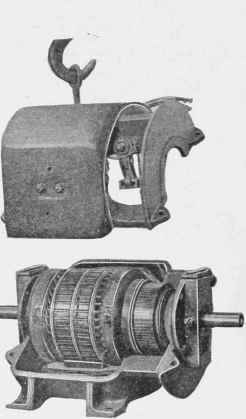 Fig. 136. Motor with Fields Parted. For operation of cranes, hoists, etc.