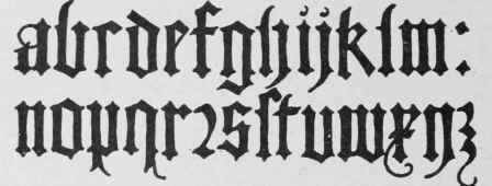 Fig. 34. Black Letter Alphabet.