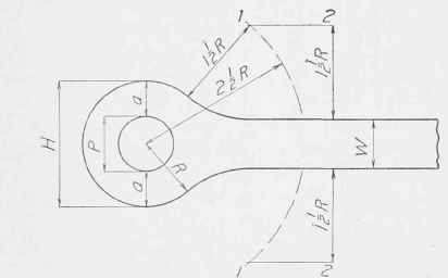 Fig. 46. Dimensions Required in Eye Bar Design