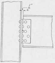 Fig. 50. Column and Beam Connection Showing Clearance