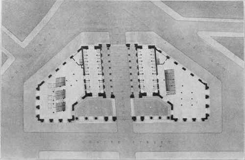GROUND FLOOR PLAN OF MUNICIPAL OFFICE BUILDING FOR THE CITY OF NEW YORK