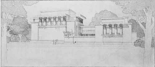 KENILWORTH AVENUE FACADE OF UNITY CHURCH, OAK PARK, ILL.