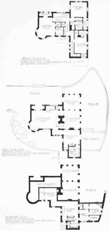 PLAN OF HOUSE AT MONTECITO, CALIFORNIA