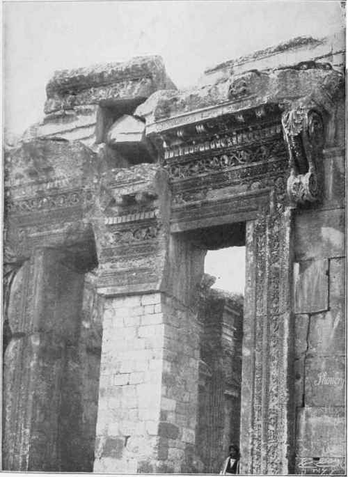 Roman Doorway. From Corinthian Temple of Jupiter at Baalbec. Syria.