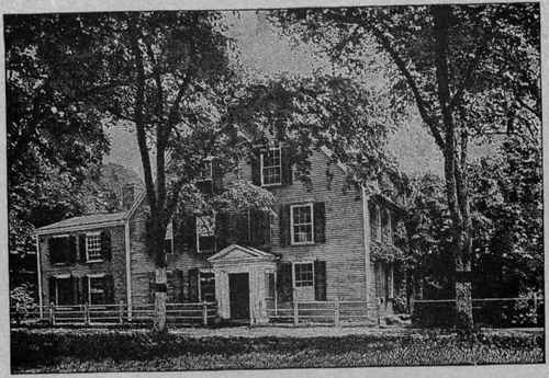 BIRTHPLACE OF OLIVER WENDELL HOLMES A Colonial Gambrel Roof House of Greater Size and Pretensions.