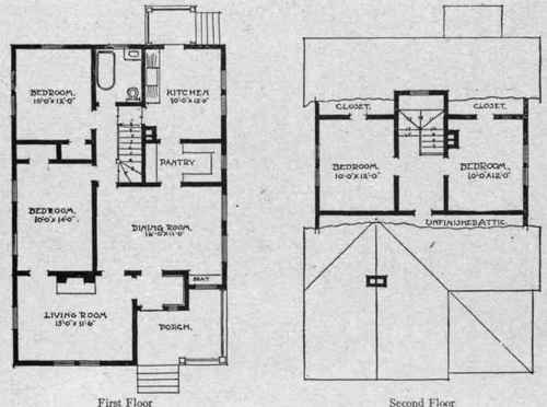 PLANS FOR A $2,000 COTTAGE.