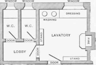 Fig 14 Lavatory and Closets.