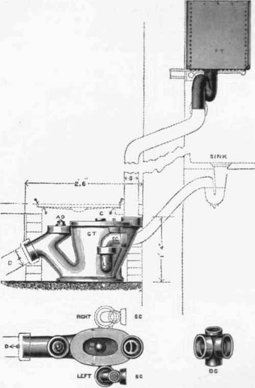 Fig. 391 Hellyer's Flushing Graese Trap.