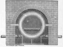 Fig. 546 View and cross Section of the Trenthmm Cornish Boiler.