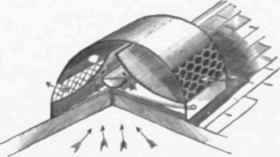 Fig 599 Baird. Thompson. & Co's Extract venticulor they must be placed in pairs, the wind blowing right through both ventilators Water spray ventilators have been used with considerable success. In