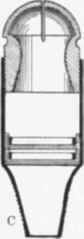 Fig. 649.   Sections of three Bray's Gas burners