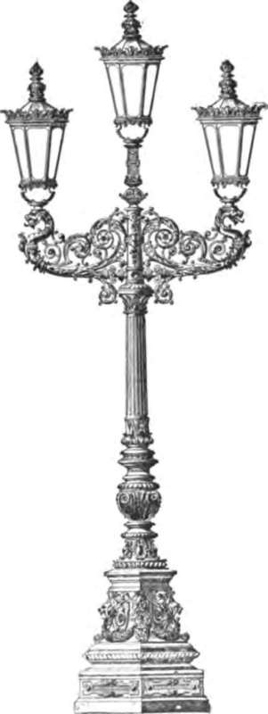 Gas light Post of Cast Iron.