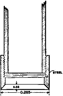 Shoe for bottom of casing.
