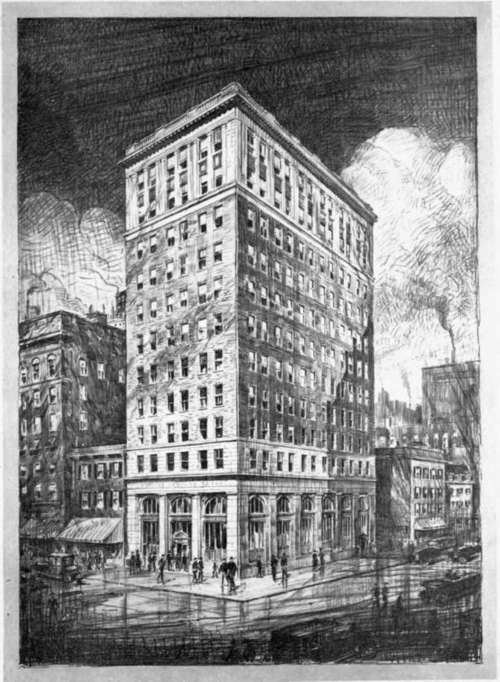 A Quick Sketch Done in Lithographic Pencil on Tracing Paper as a Preliminary Study.