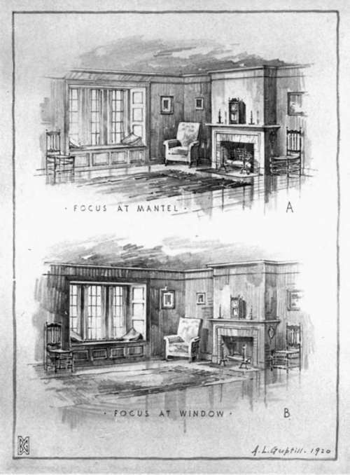 Illustrating Method of Accenting or Subordinating Parts of a Room.