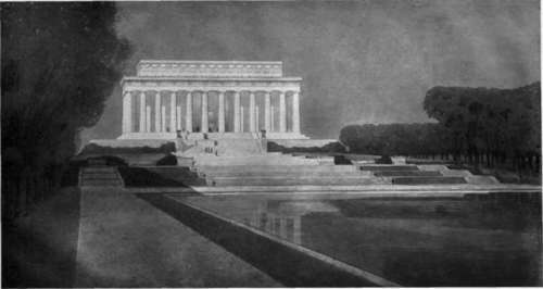 Rendering By Birch Burdette Long, The Lincoln Memorial.