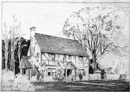 Rendering by Chester B. Price, Portion of a Proposed Housing Development Near Stamford. Conn.