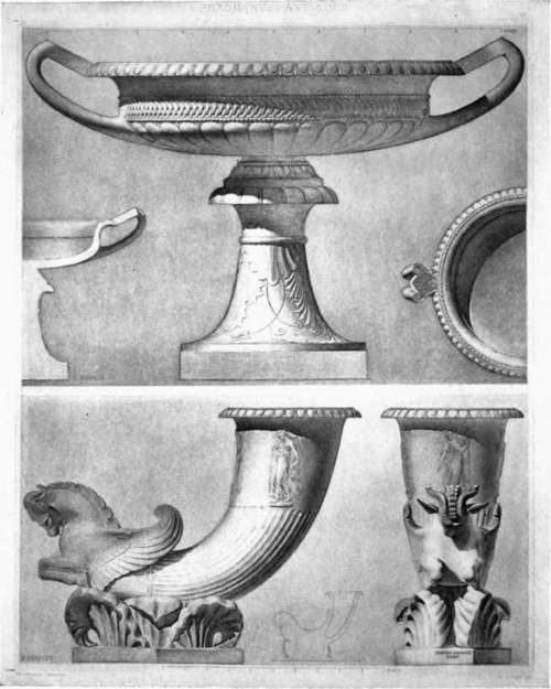 Wash Drawing from H. D'Espouy's Fragments D'Architecture Antique.