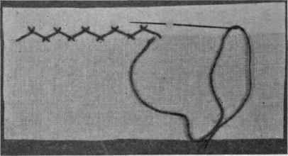 Fig. 242. Herringbone or catch stitch.
