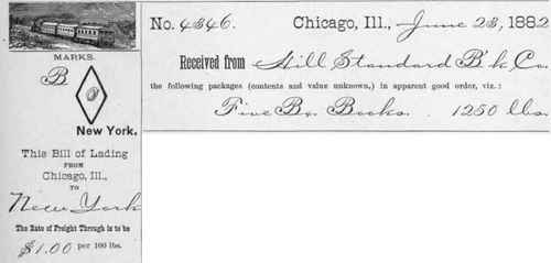 Form And Suggestions Relating To Bills Of Lading B 389