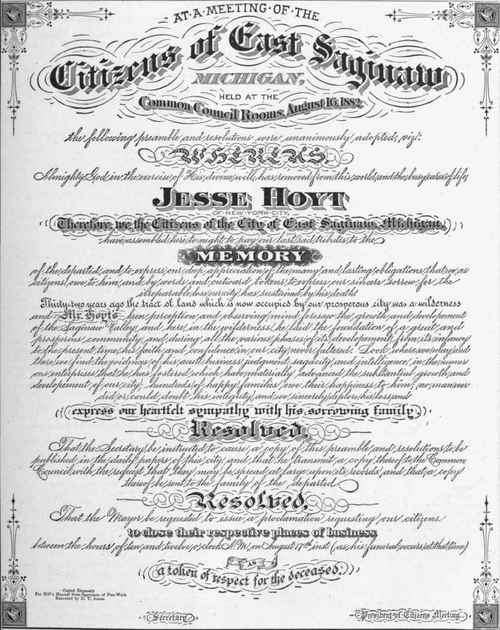 SPECIMEN OF RESOLUTIONS ENGROSSED WITH A PEN.