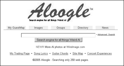 Aloogle searches all things Weird Al Yankovic