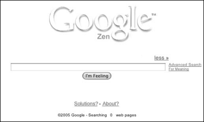 You can search 0 web pages with Google Zen