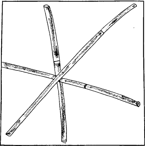 Crisscross three straws