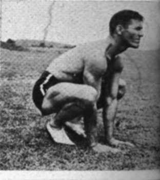 A man first assumes a standing position