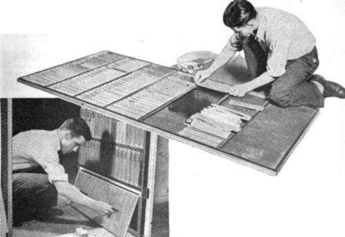 Top view, gluing book