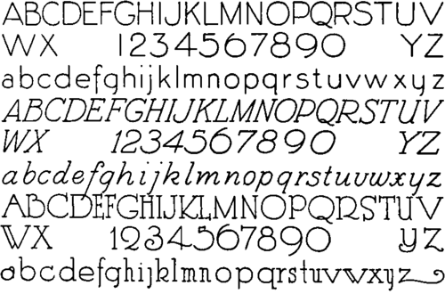 Sample Alphabets