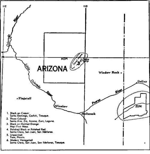 Map of pueblo country