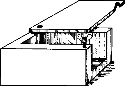 Box Drill Jig with Swinging Cover.
