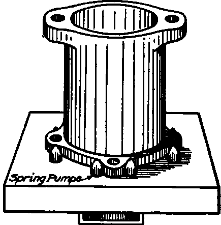 Carbureter Body Held in Position by Spring Pumps.