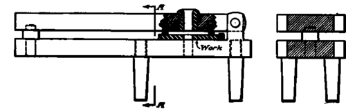 Covered Jig Showing Space between Work and Leaf.