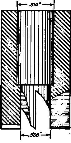 Hollow Mill with Edges Filed.