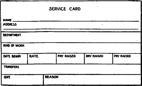 Service Card.