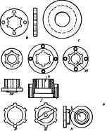 Sub press parts: a   Blanking punch and piercing dic: b   Lower stripper: c   press Frame Cap.